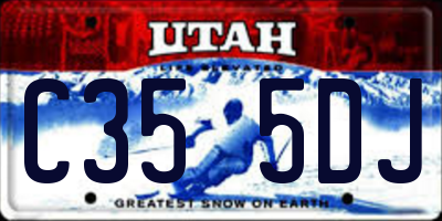UT license plate C355DJ