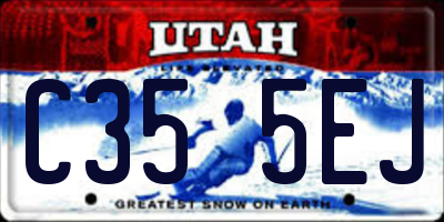 UT license plate C355EJ