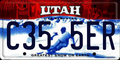 UT license plate C355ER