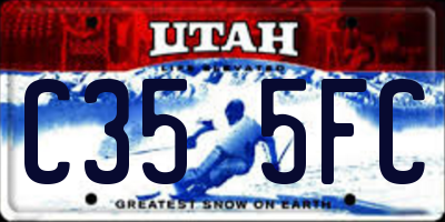 UT license plate C355FC
