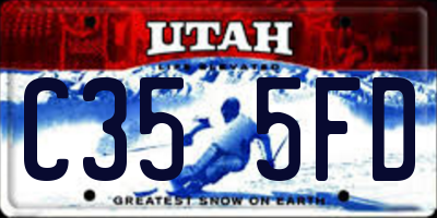 UT license plate C355FD