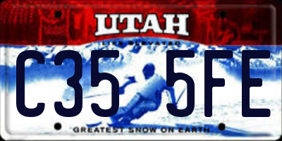 UT license plate C355FE