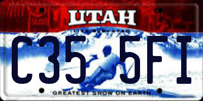 UT license plate C355FI