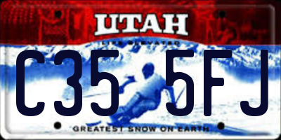 UT license plate C355FJ