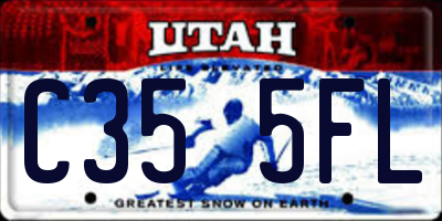 UT license plate C355FL