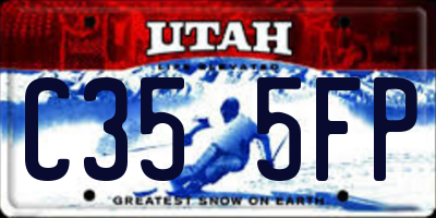 UT license plate C355FP