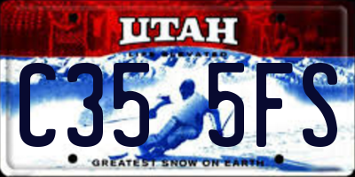 UT license plate C355FS