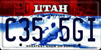 UT license plate C355GI