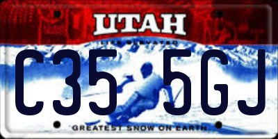 UT license plate C355GJ