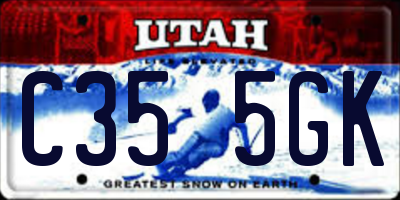 UT license plate C355GK