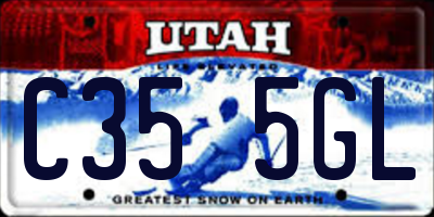 UT license plate C355GL