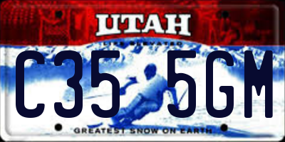 UT license plate C355GM