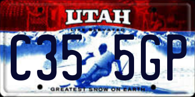UT license plate C355GP