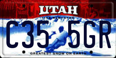 UT license plate C355GR