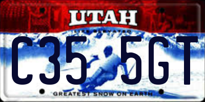 UT license plate C355GT