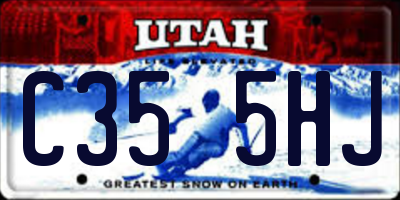 UT license plate C355HJ
