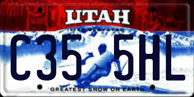 UT license plate C355HL