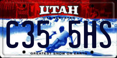 UT license plate C355HS