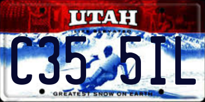 UT license plate C355IL