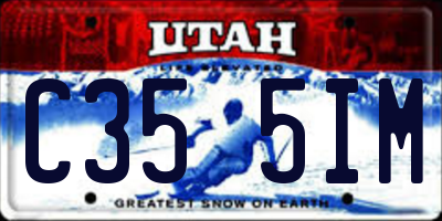 UT license plate C355IM