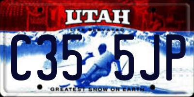 UT license plate C355JP