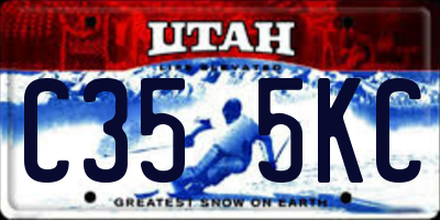 UT license plate C355KC