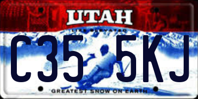 UT license plate C355KJ