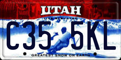 UT license plate C355KL