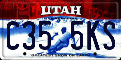 UT license plate C355KS