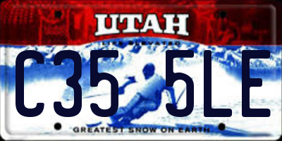 UT license plate C355LE