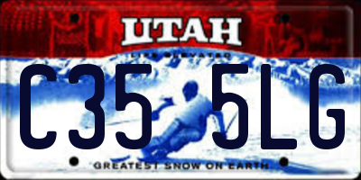 UT license plate C355LG