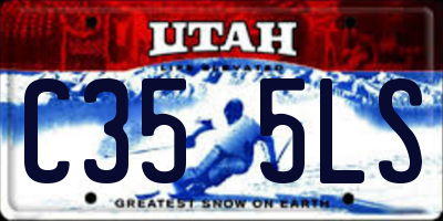 UT license plate C355LS
