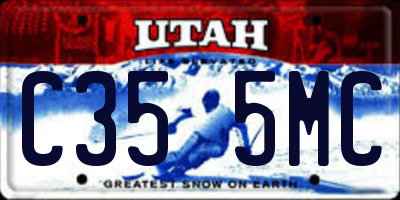 UT license plate C355MC