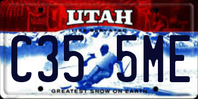 UT license plate C355ME