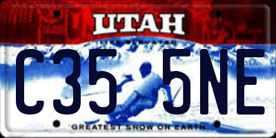 UT license plate C355NE