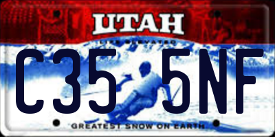 UT license plate C355NF