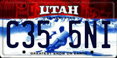UT license plate C355NI