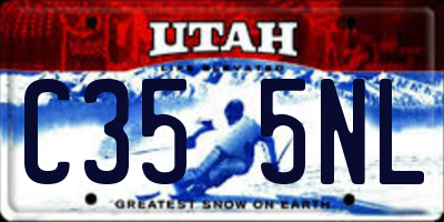 UT license plate C355NL
