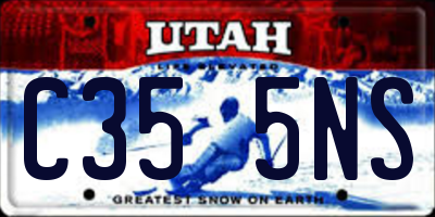 UT license plate C355NS