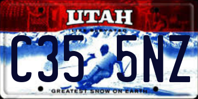 UT license plate C355NZ
