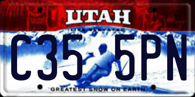 UT license plate C355PN