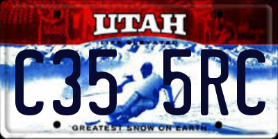 UT license plate C355RC