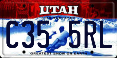 UT license plate C355RL