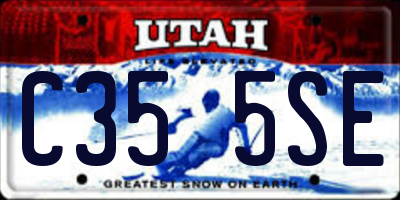 UT license plate C355SE