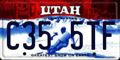UT license plate C355TF