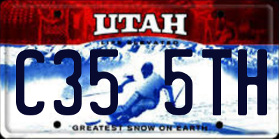 UT license plate C355TH