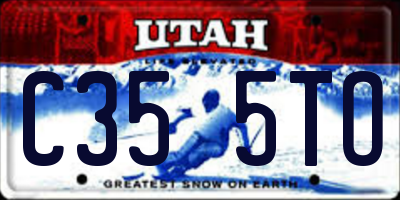 UT license plate C355TO