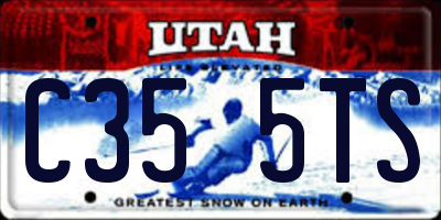 UT license plate C355TS