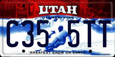 UT license plate C355TT