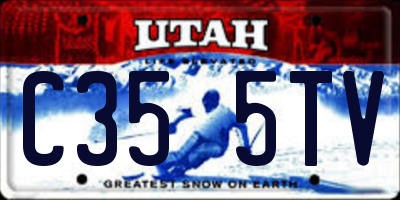 UT license plate C355TV